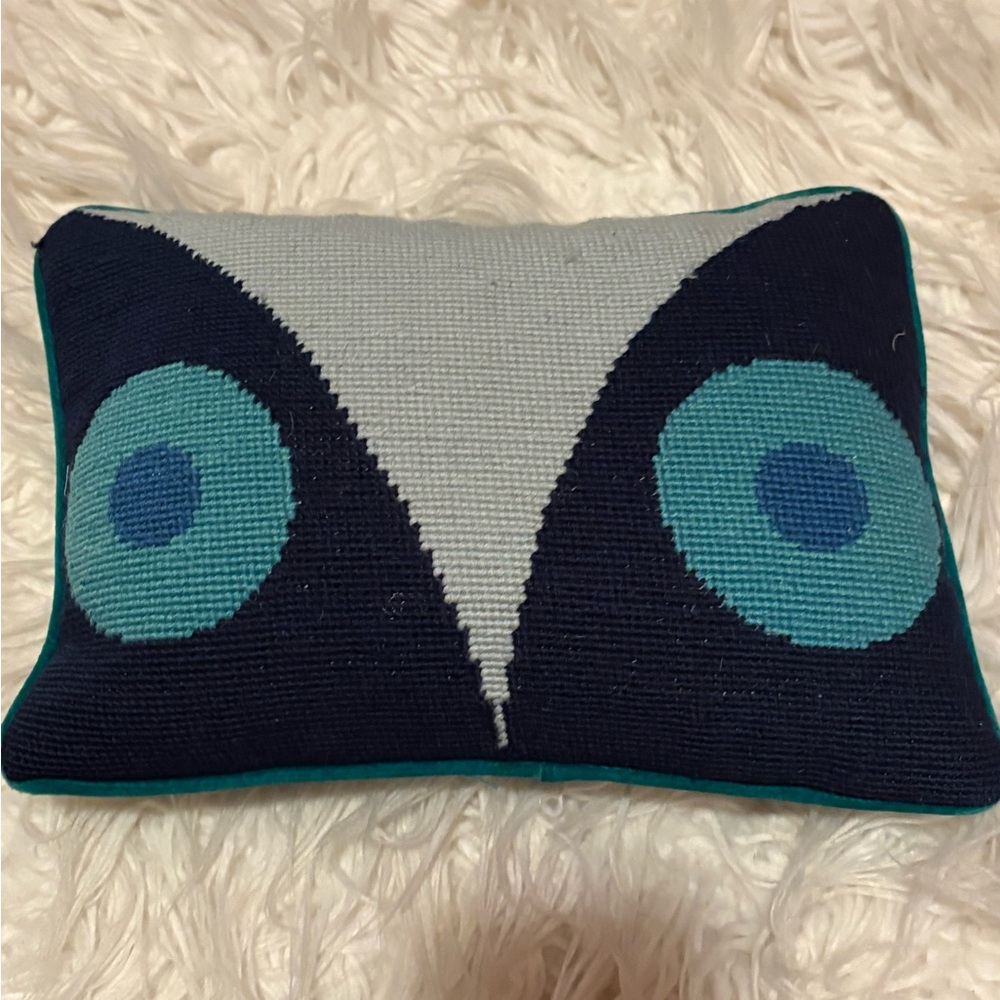 Jonathan Adler Needlepoint Owl Pillow